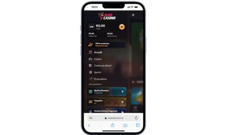 Mad Casino France : bonus, tours gratuits et jeux en direct